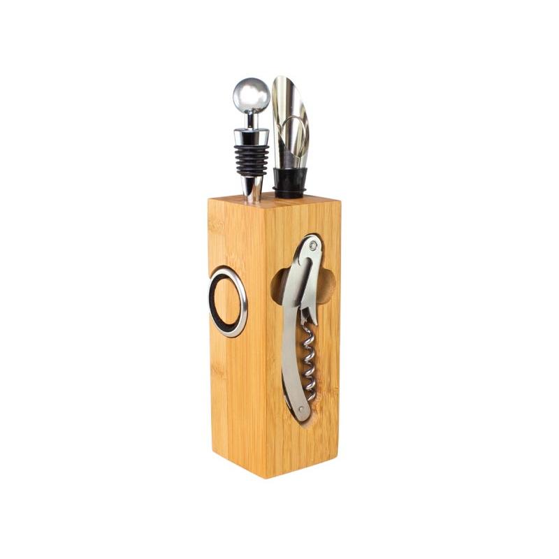 Set de Vino rectangular de Bamboo