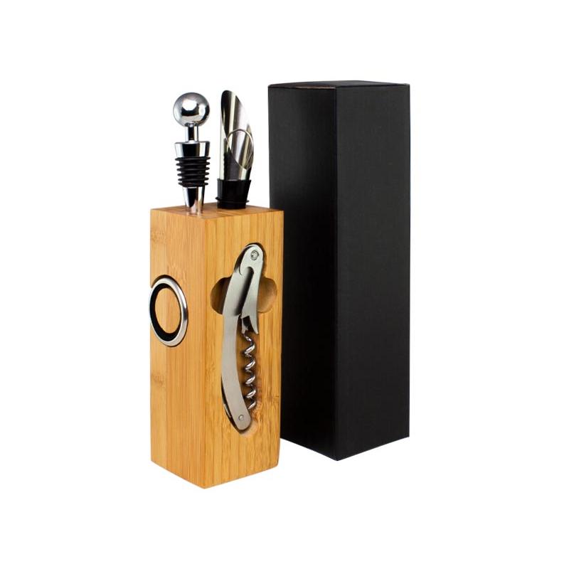 Set de Vino rectangular de Bamboo
