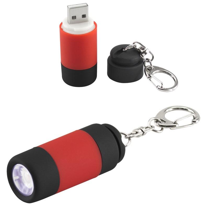 Llavero-Linterna LED Cargador USB