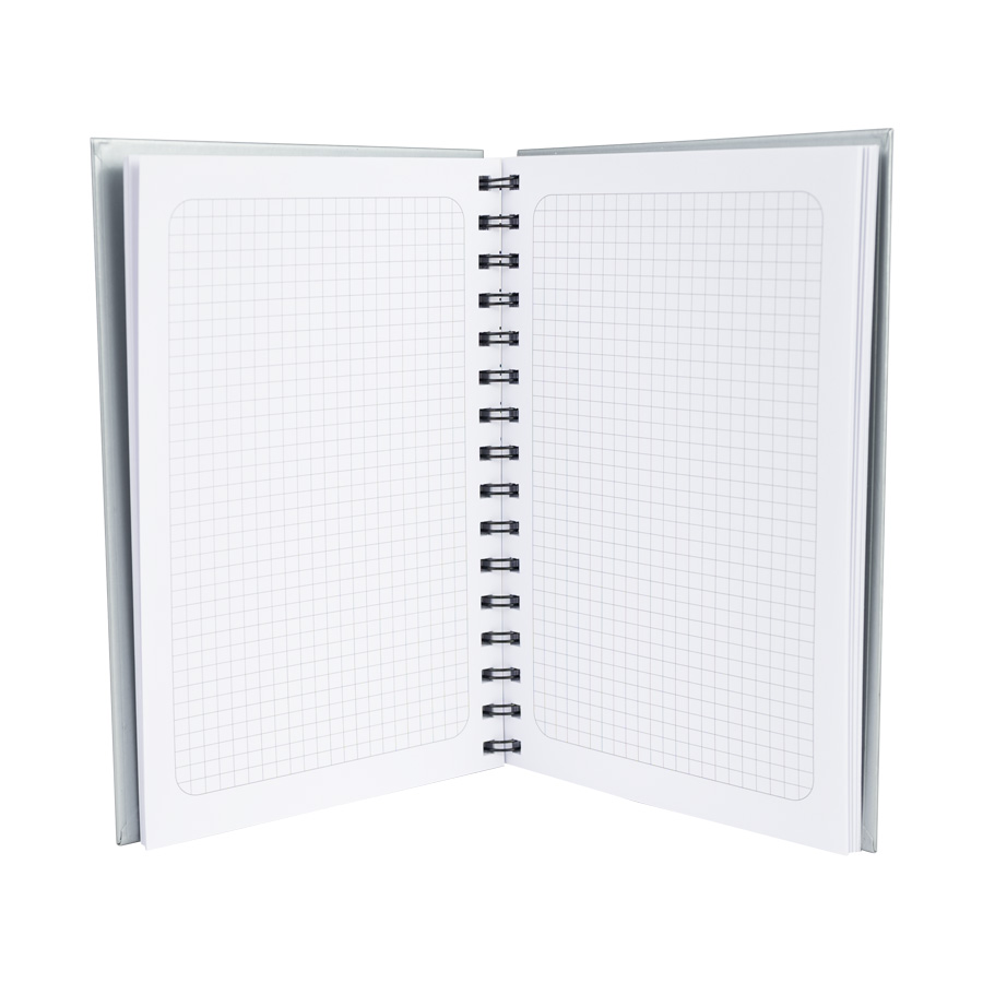 Cuaderno matemáticas tapa dura plateada