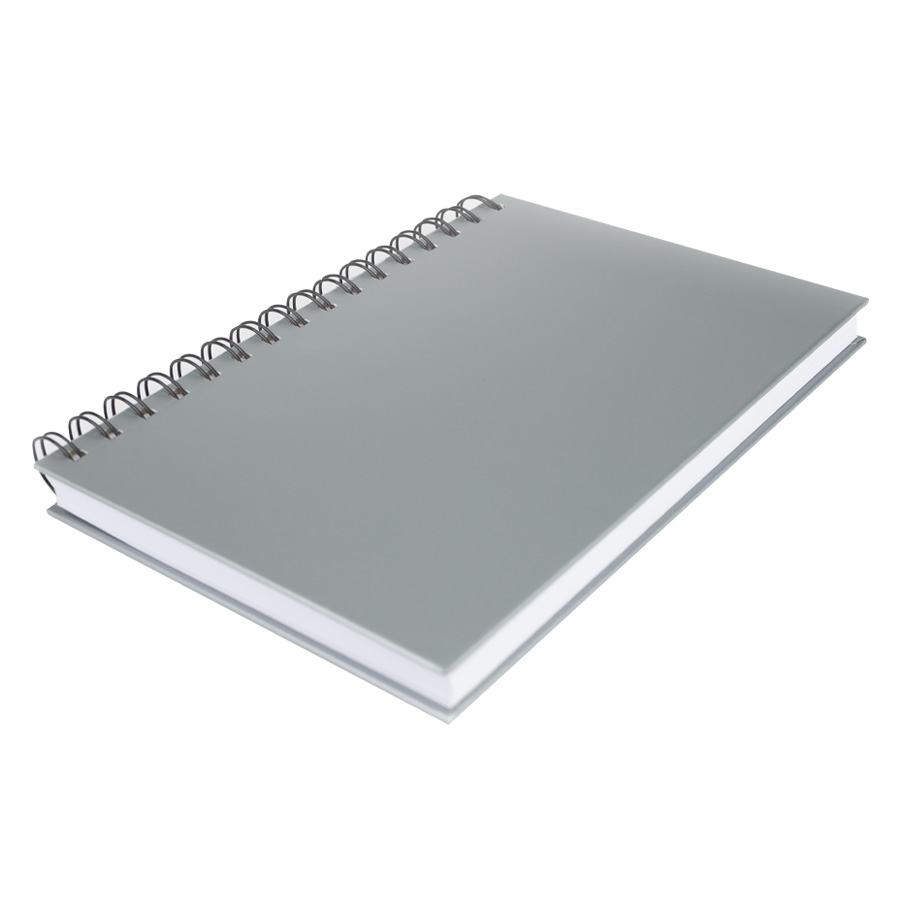 Cuaderno matemáticas tapa dura plateada