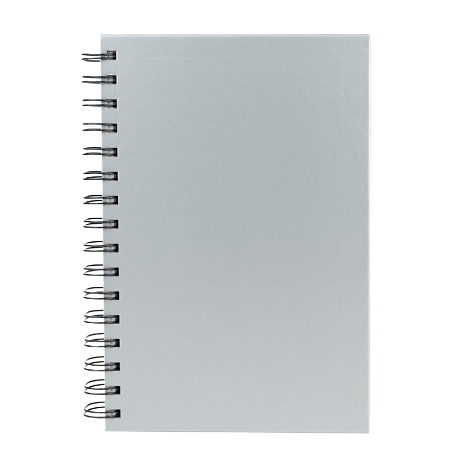 Cuaderno matemáticas tapa dura plateada
