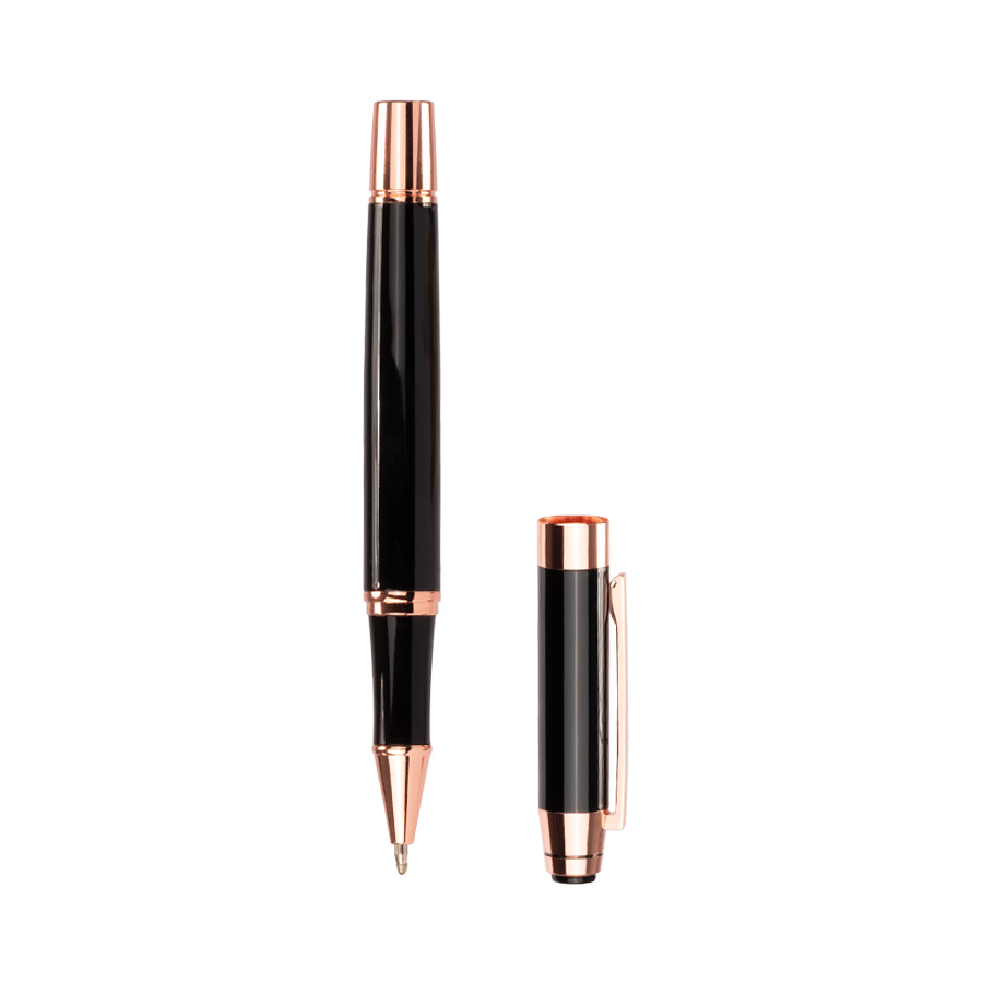 Set de Escritura "THORTON" negro con detalles encobrizados.