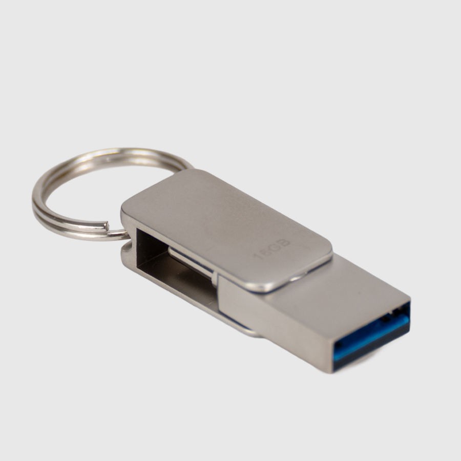 USB 3.0 Mini-Pendrive "Giro" de Acero inoxidable 16GB