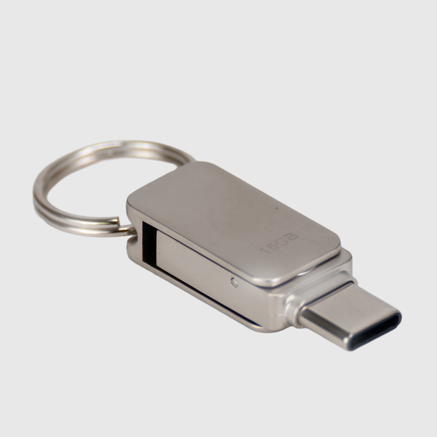 USB 3.0 Mini-Pendrive "Giro" de Acero inoxidable 16GB