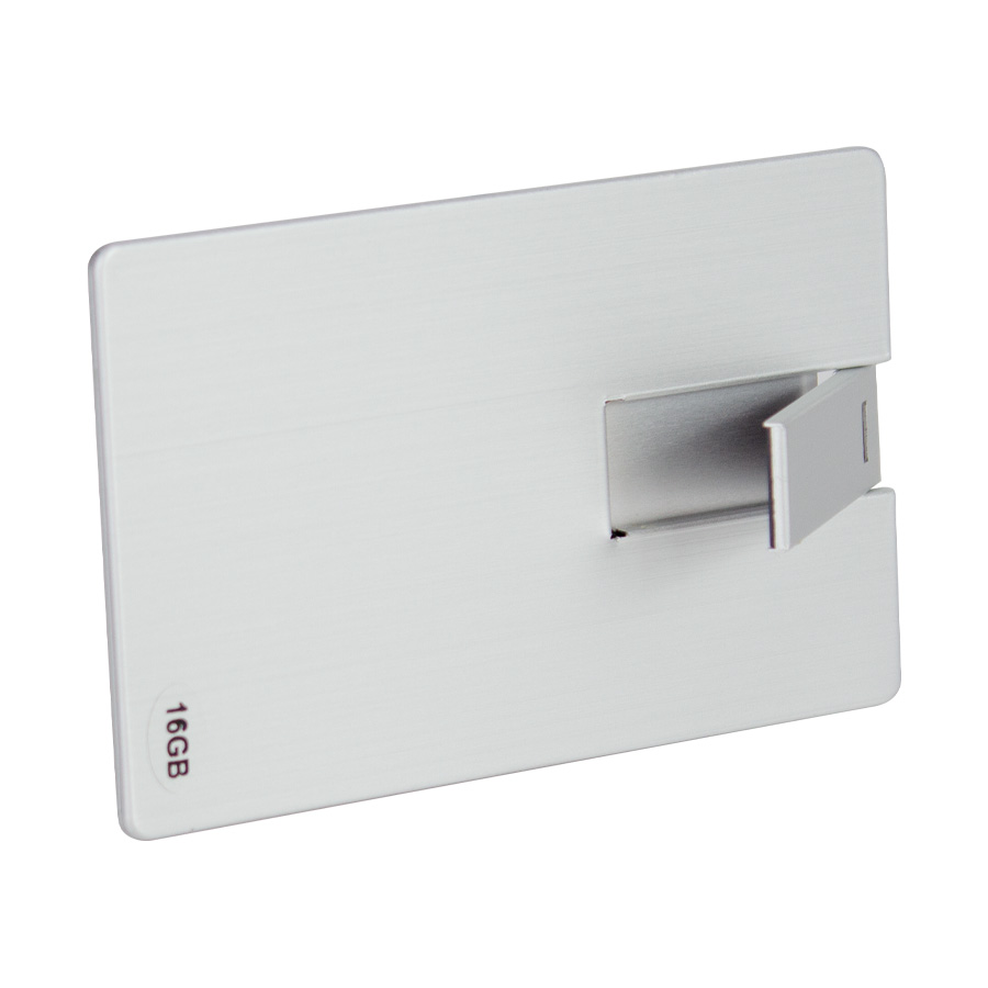 USB Pendrive 16GB Credit Card plateado