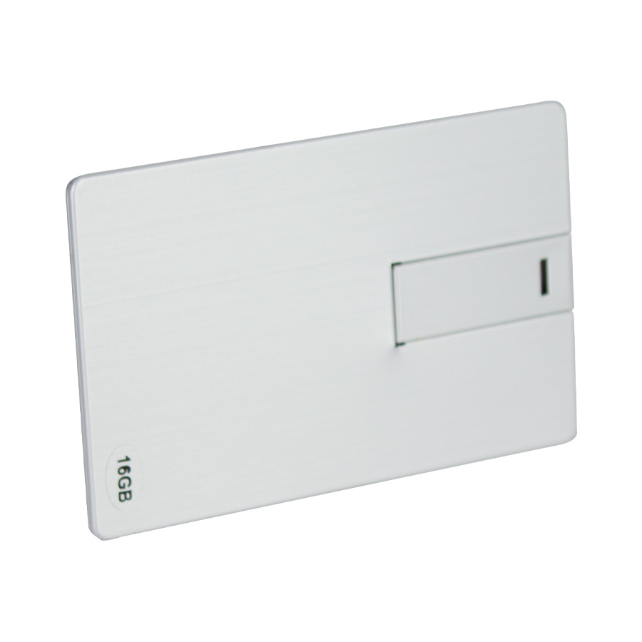USB Pendrive 16GB Credit Card plateado