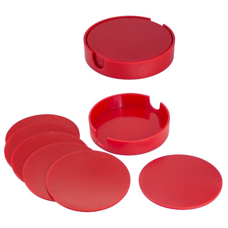 Set de Posavasos Plásticos Redondos