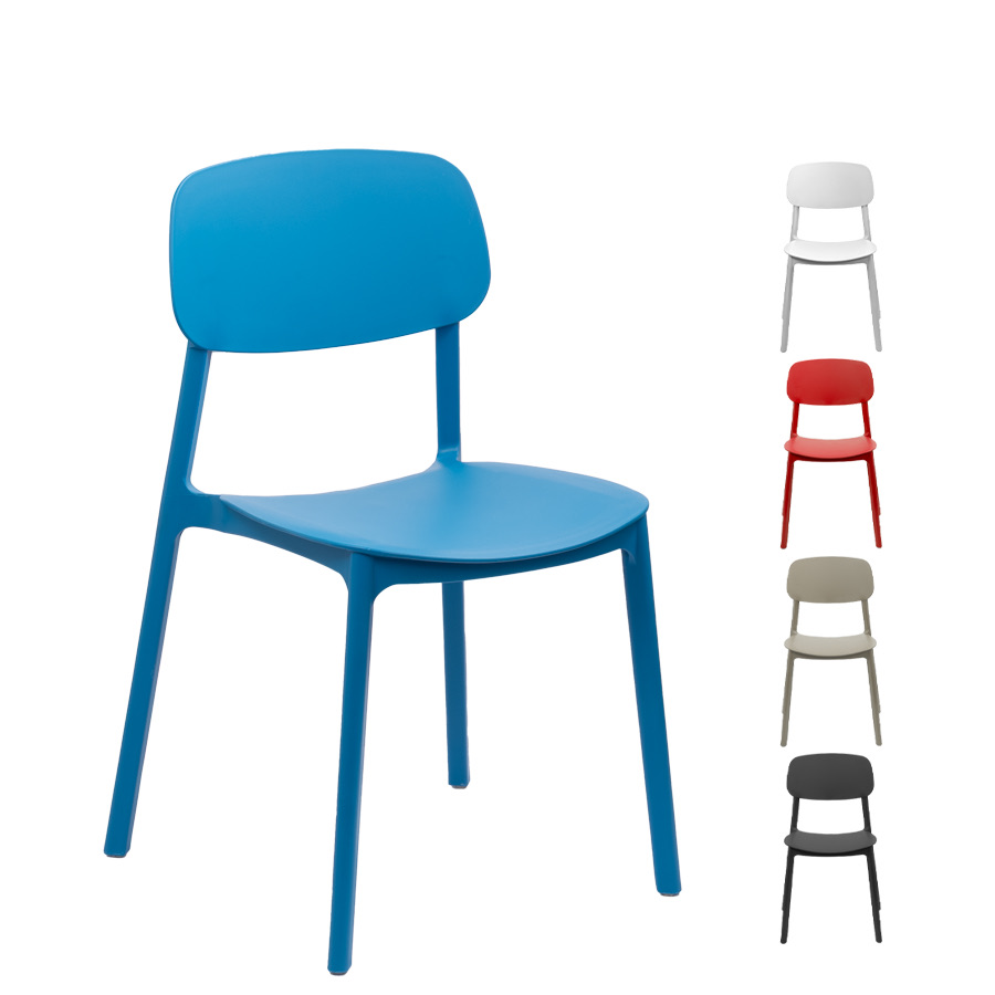 Silla apilable de plástico rígido "MARVIN"