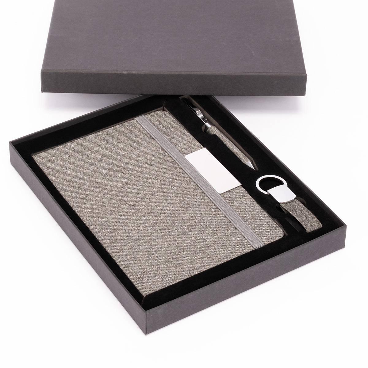 Set PARATY: Libreta de Notas, Bolígrafo y Llavero